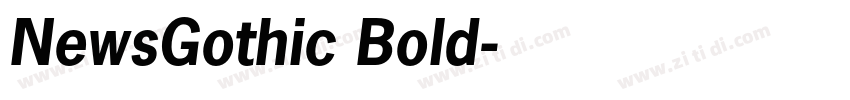 NewsGothic Bold字体转换
